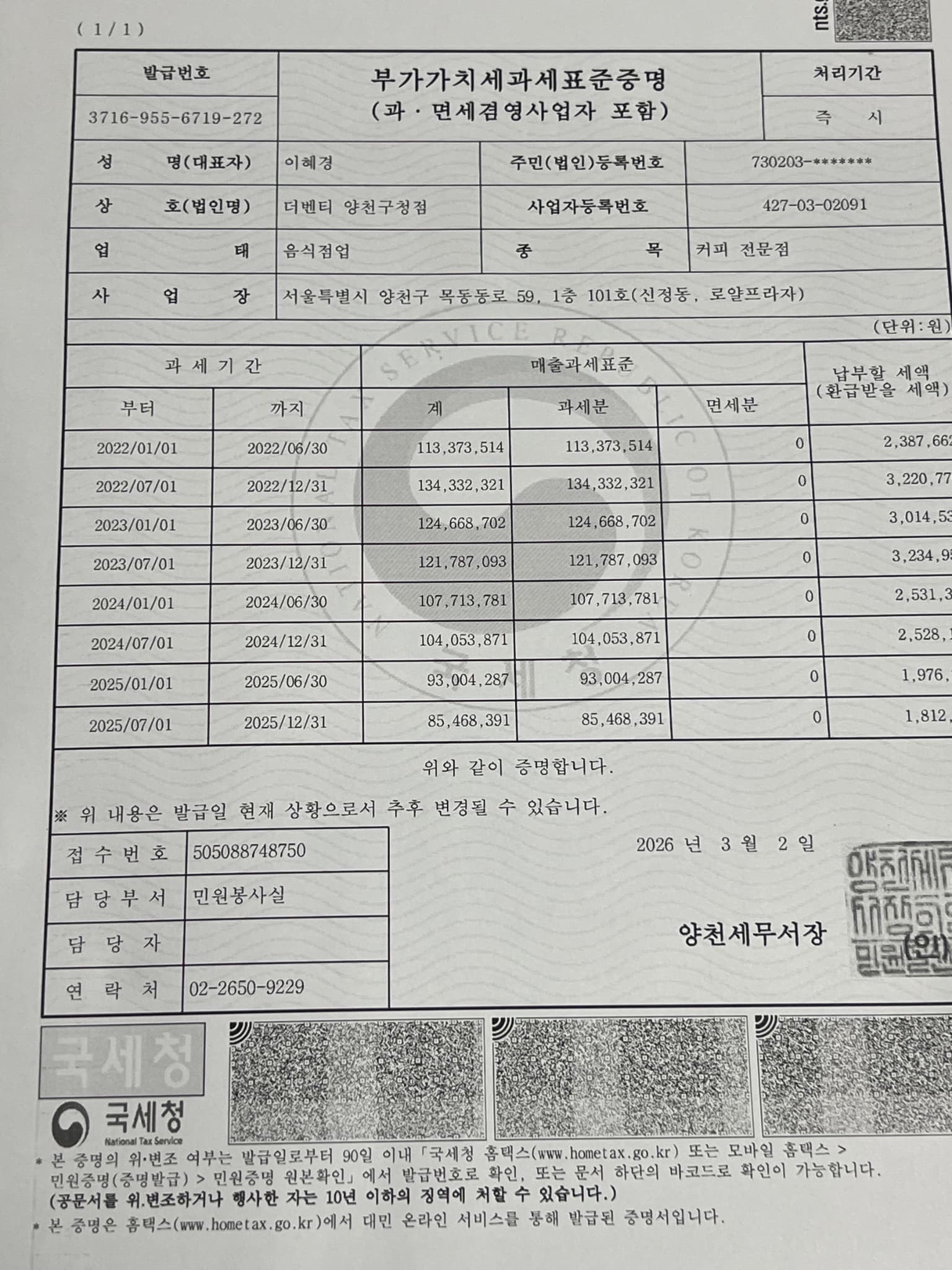 매출 증빙 1